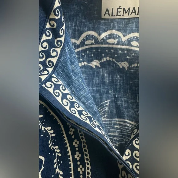 Alemais Oceane Blue and White Mini Dress - Picture 10 of 11